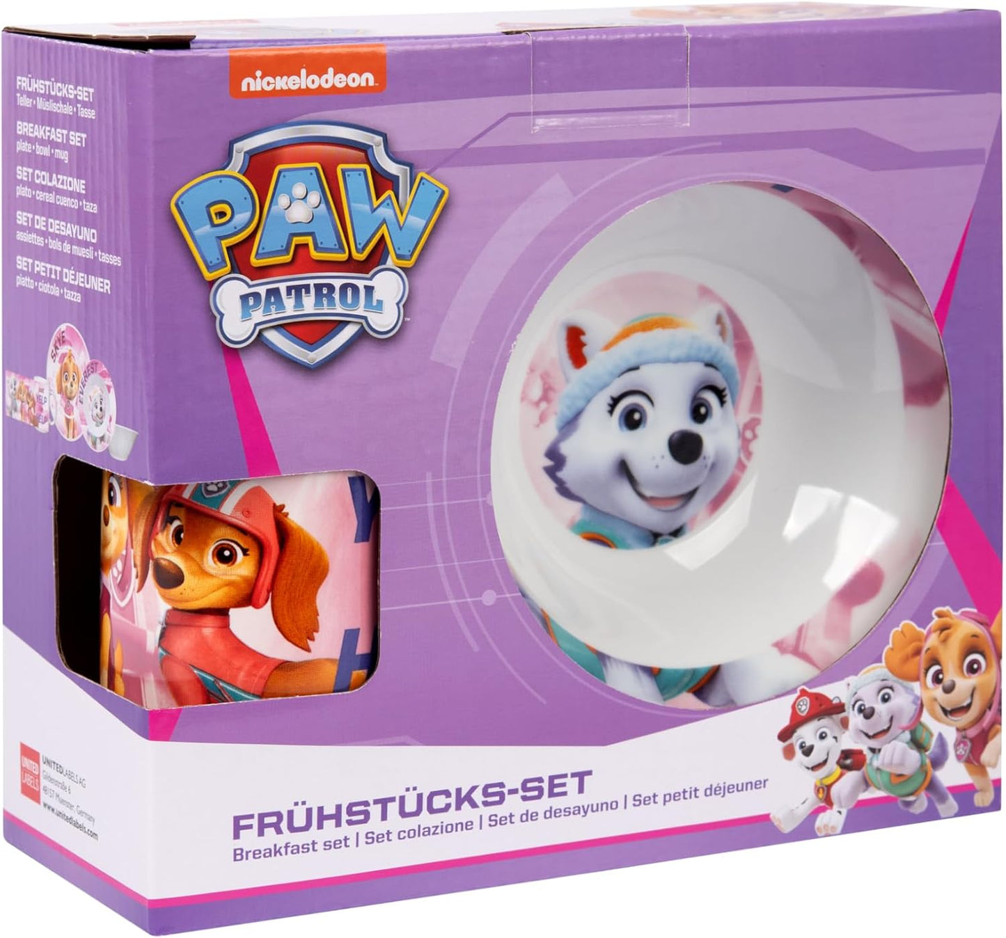 Paw Patrol 3-teiliges Frühstücksset