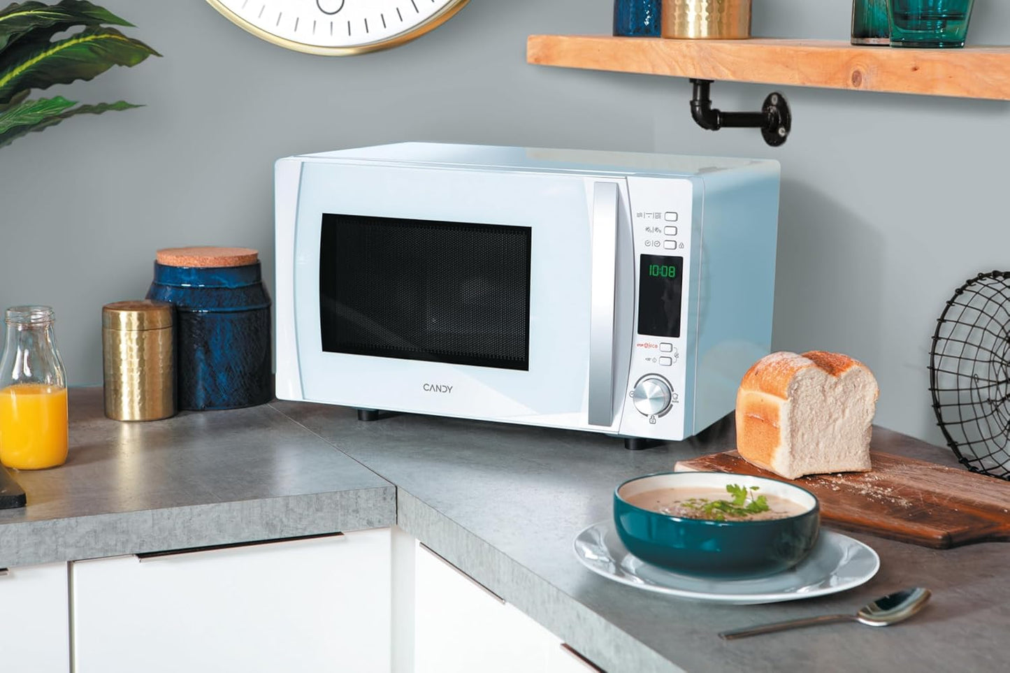 Mikrowelle mit Grill und Automatikprogrammen, Weiß 20 Mit Grill