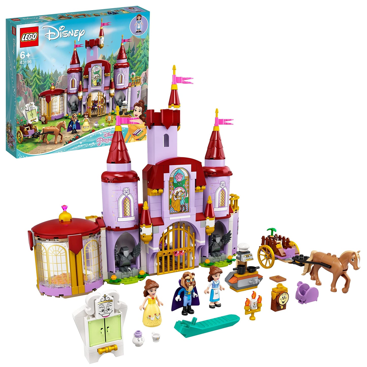 43196 Disney Princess Belles Schloss, Konstruktionsspielzeug, Standard Verpackung Single