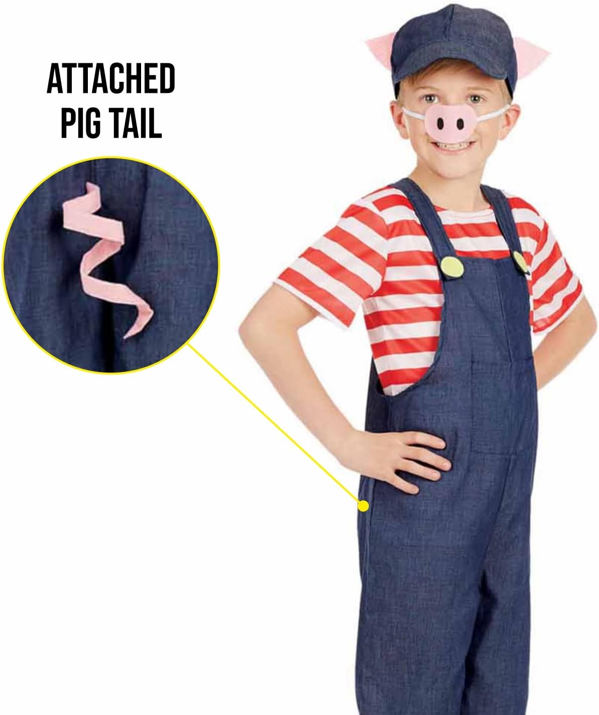 Schweinchen Kinderkostüm XL, XL