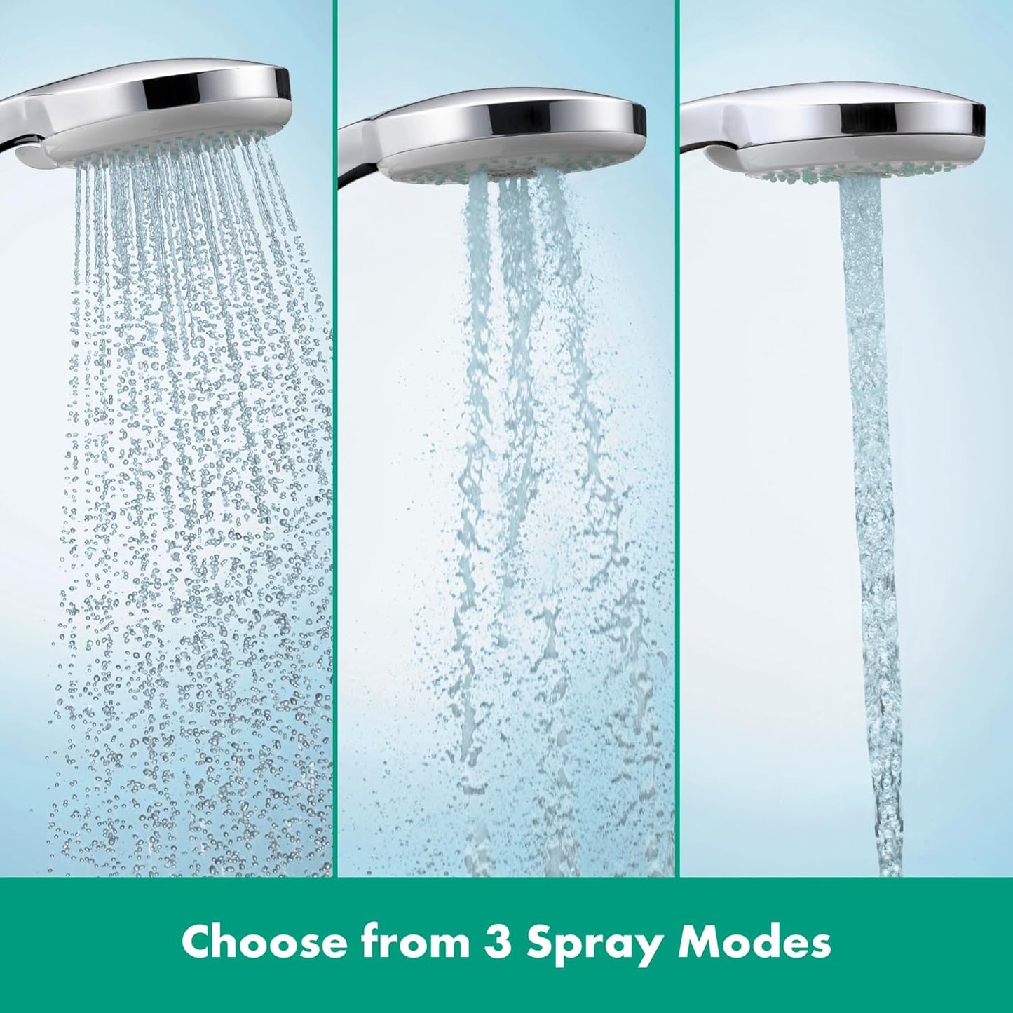 Handbrause CROMA, 3 wassersparende Strahlarten 9l/min