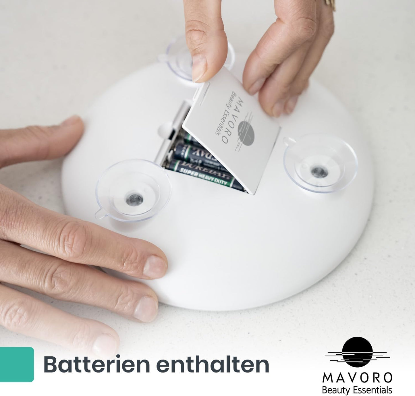 Vergrösserungsspiegel mit LED und Saugnäpfen, 10x