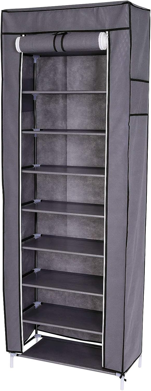 Faltschrank mit Vlieshülle (60x160x30 cm), Grau