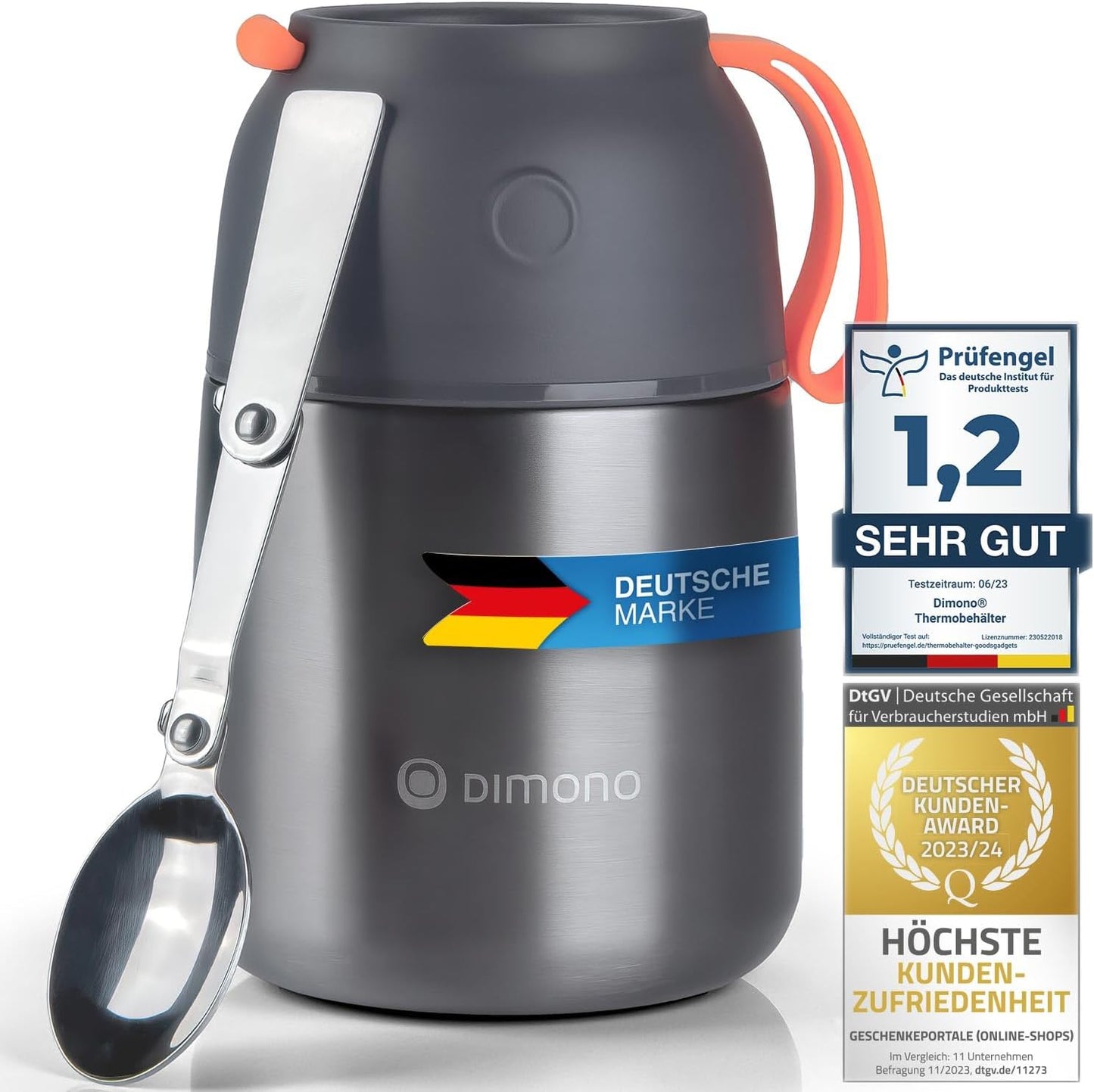 Thermobehälter mit Besteck, 500 Ml