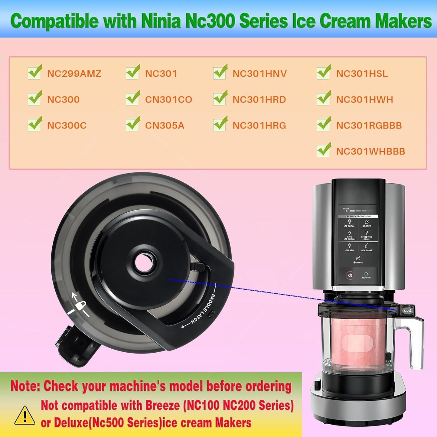 Ersatzdeckel für Ninja NC301 Eismaschine, NC300