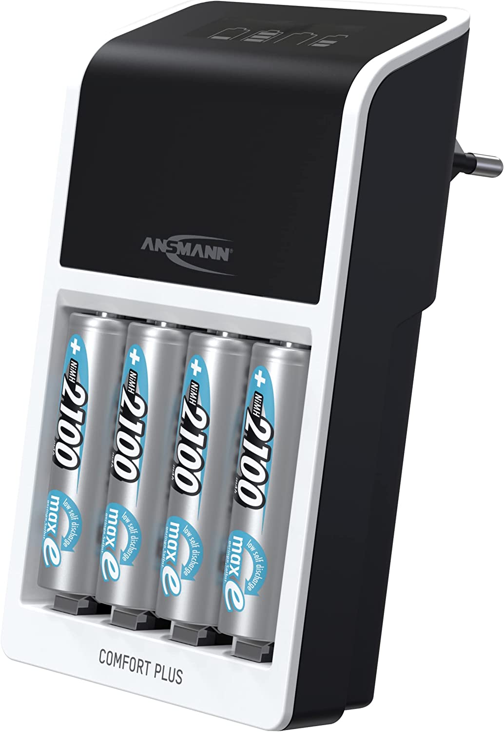 Comfort Plus + 4x AA 2100mAh, Ladegerät, Comfort Plus Ladegerät + 4x AA Akkus