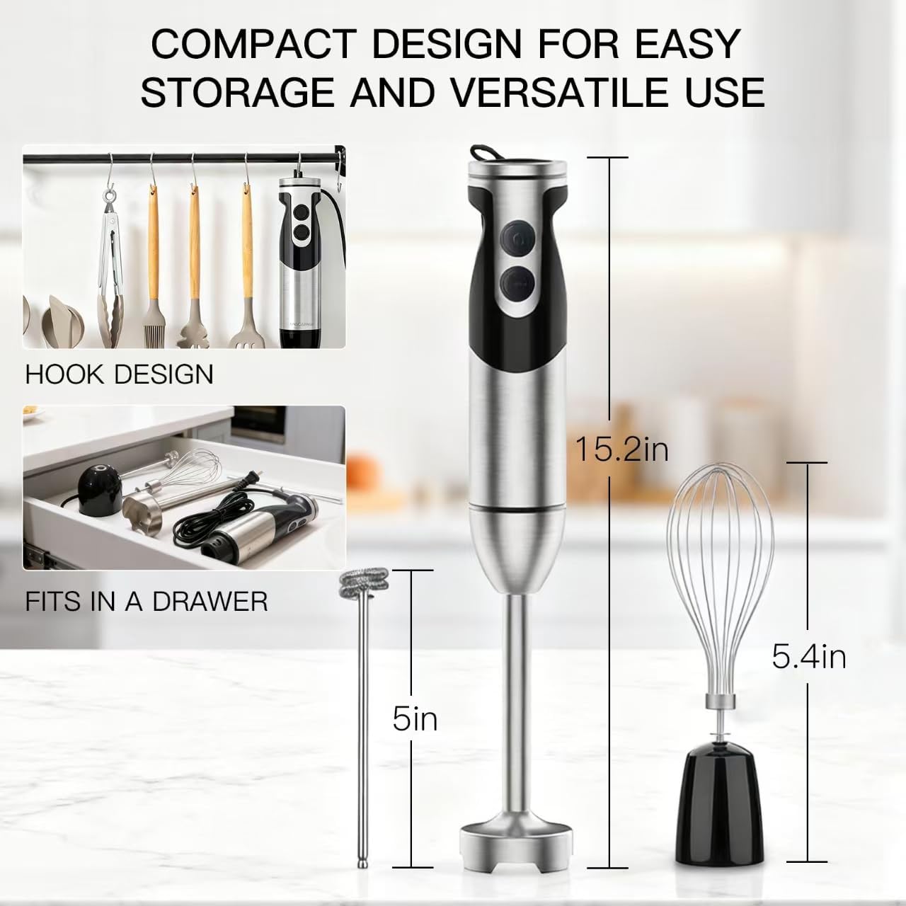 Hochleistungs-Stabmixer 3-in-1 Set (400 W)