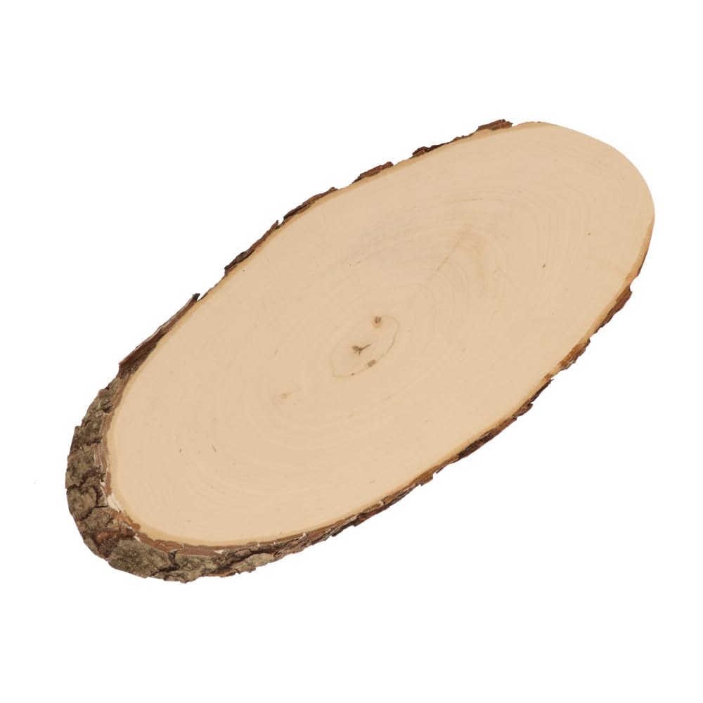 Rustikales Rindenbrett 4er-Set, 1x | Rindenbrett Oval | 37,5 Cm 4