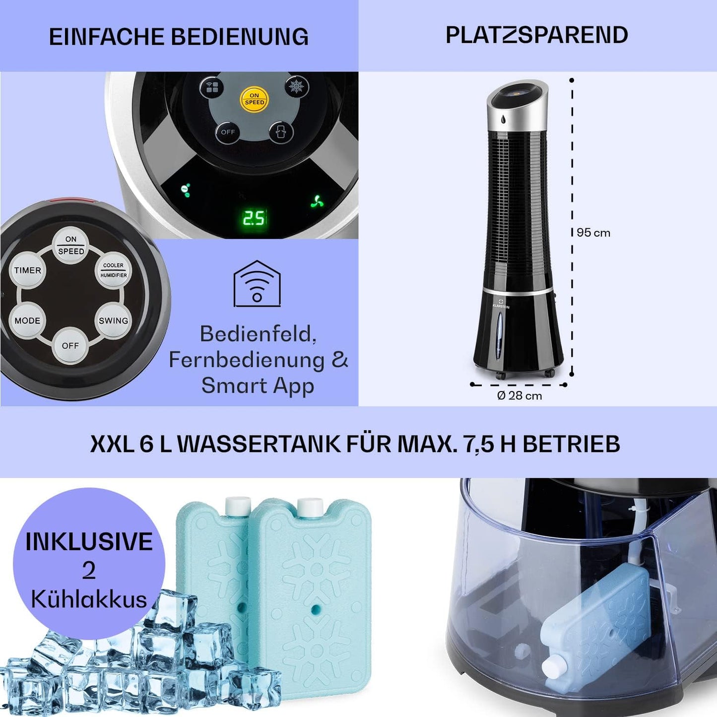 ‎Skyscraper Ice 5-in-1 Luftkühler, Schwarz Skyscraper Ice Smart
