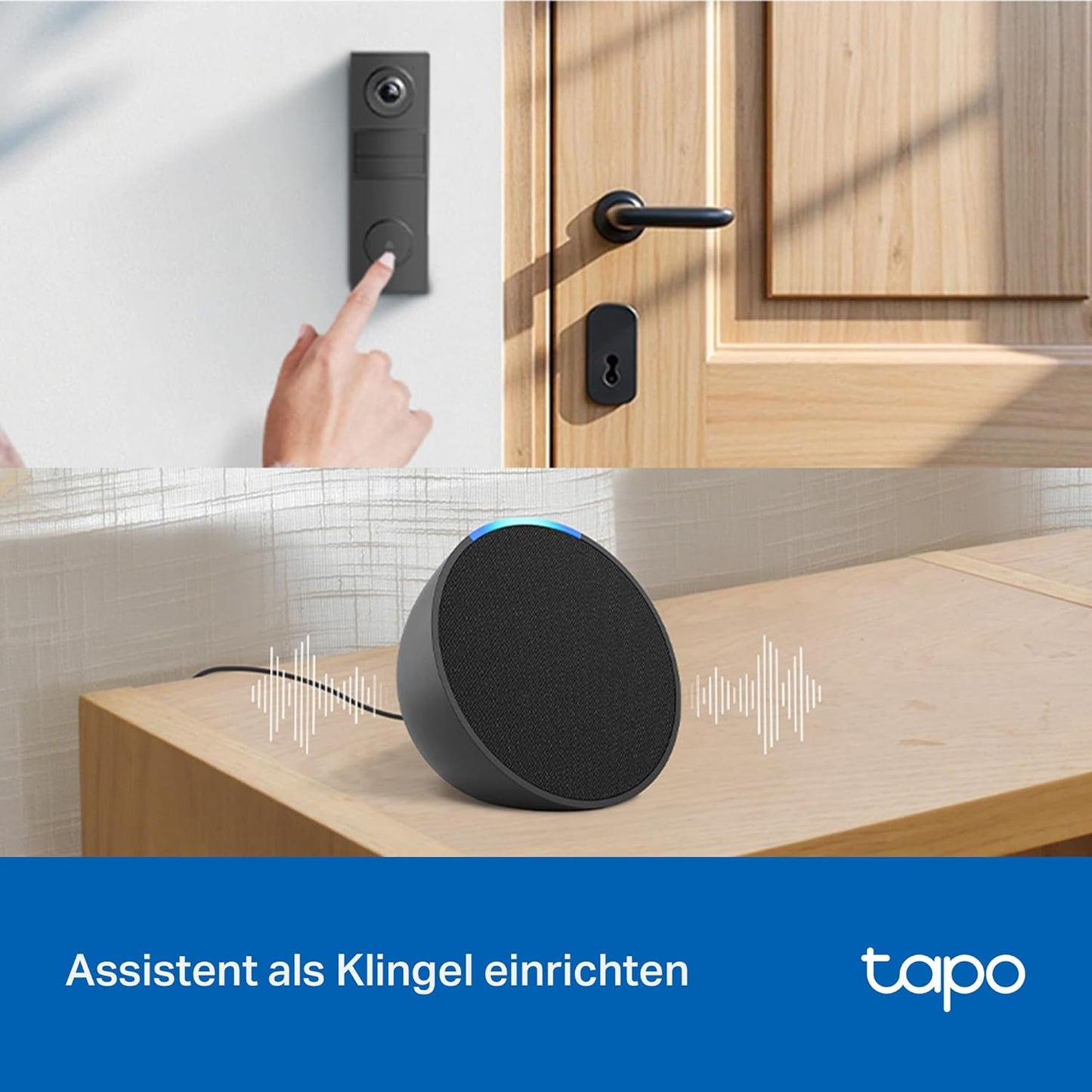 Akku-Videotürklingel D205 mit 2K Kamera & Zwei-Wege-Audio