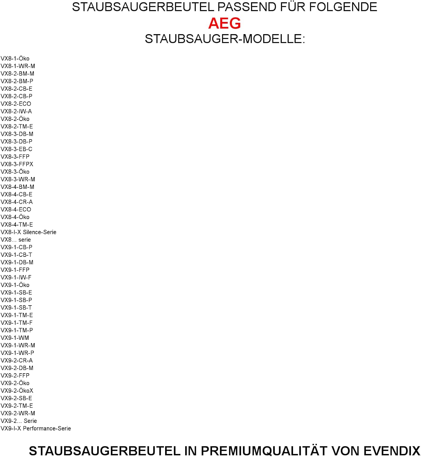 Staubsaugerbeutel kompatibel mit AEG (30 Stück), 30 Staubsaugerbeutel