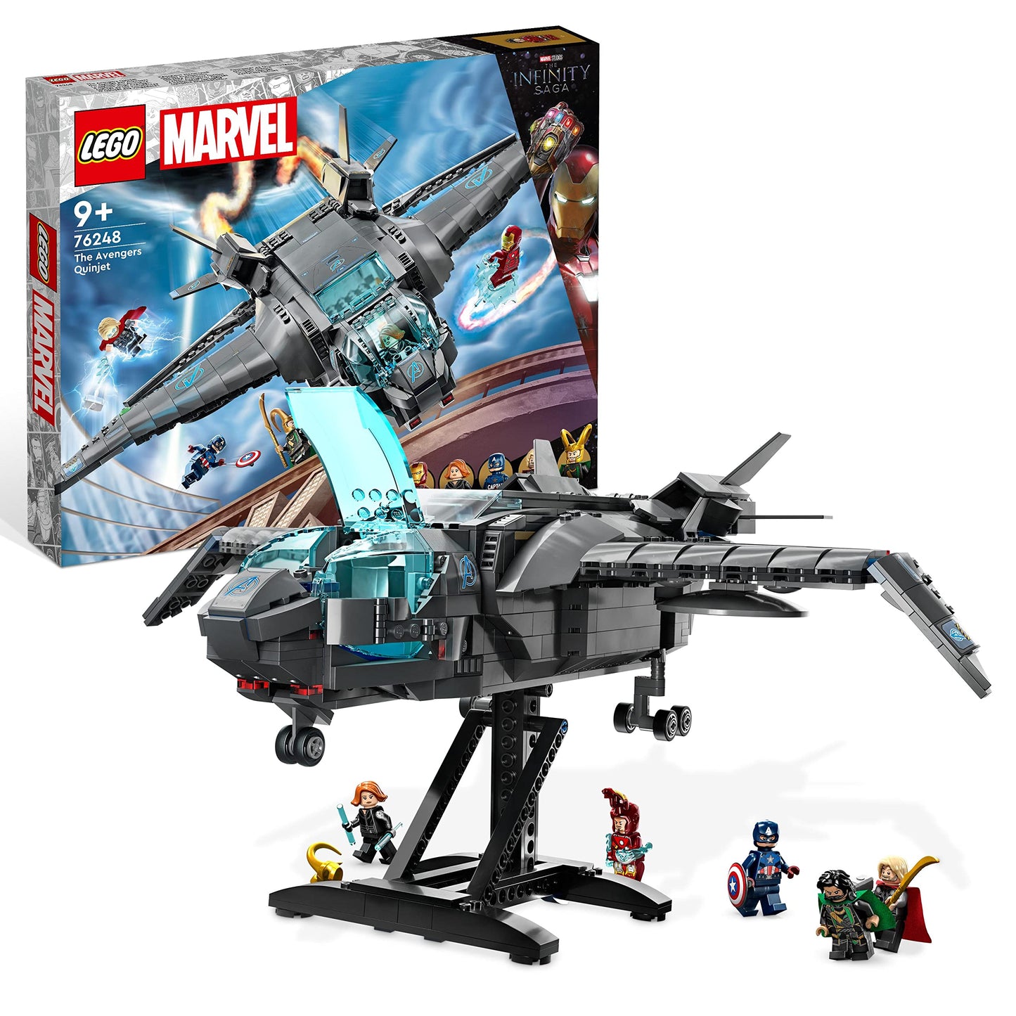 76248 Marvel Der Quinjet der Avengers, Konstruktionsspielzeug, Single