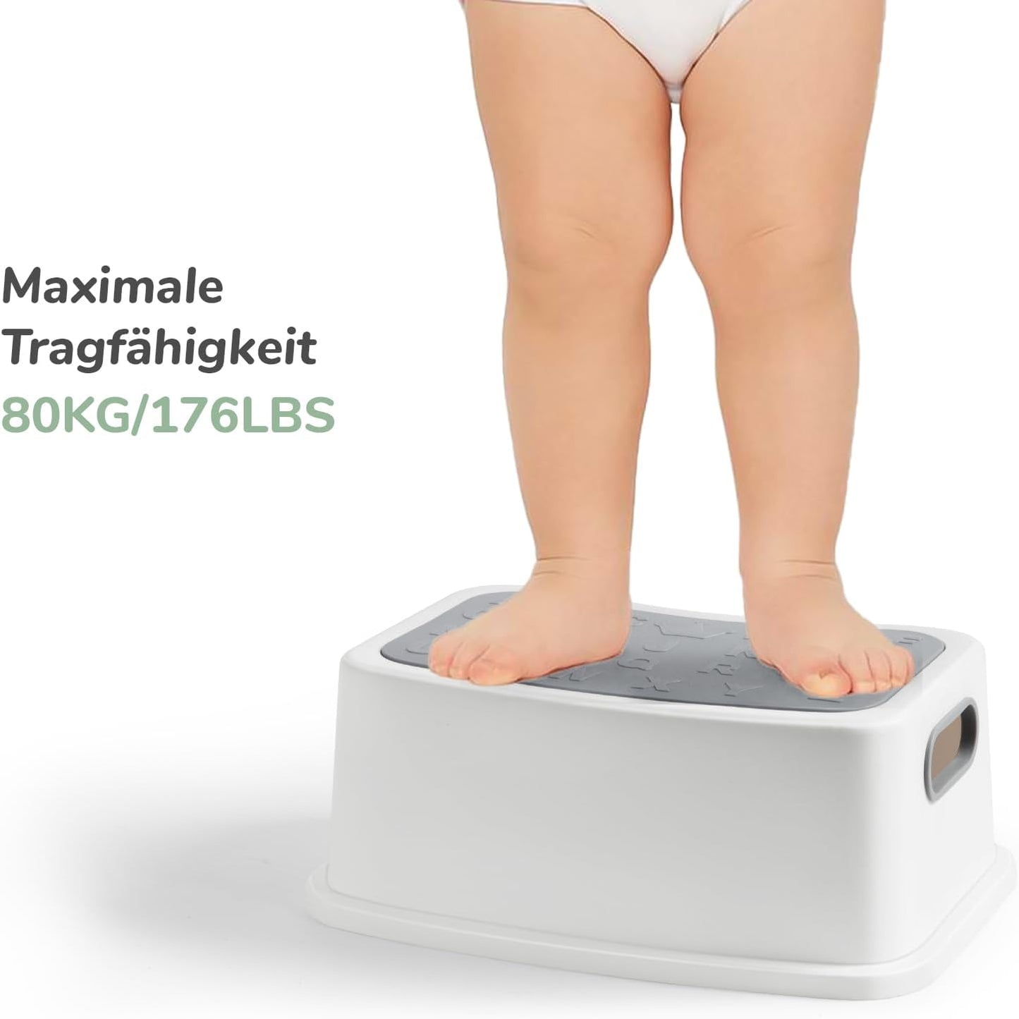 Tritthocker Kinder, 2-stufig, Grau
