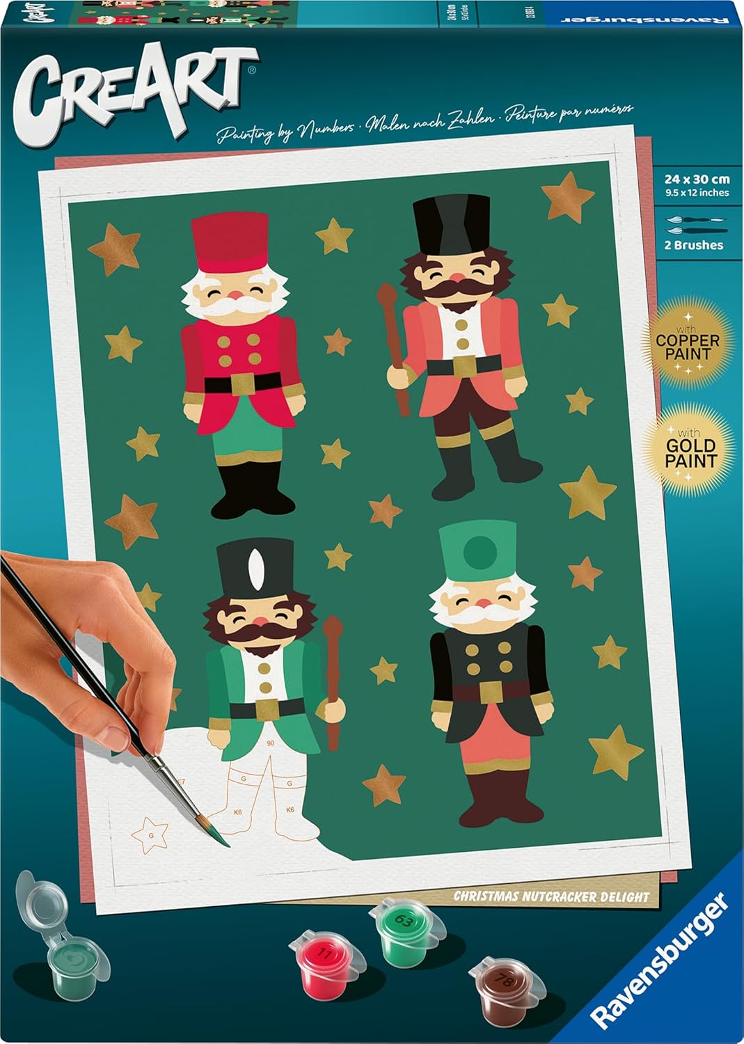 CreArt Malen nach Zahlen 23893: Christmas Nutcracker Delight