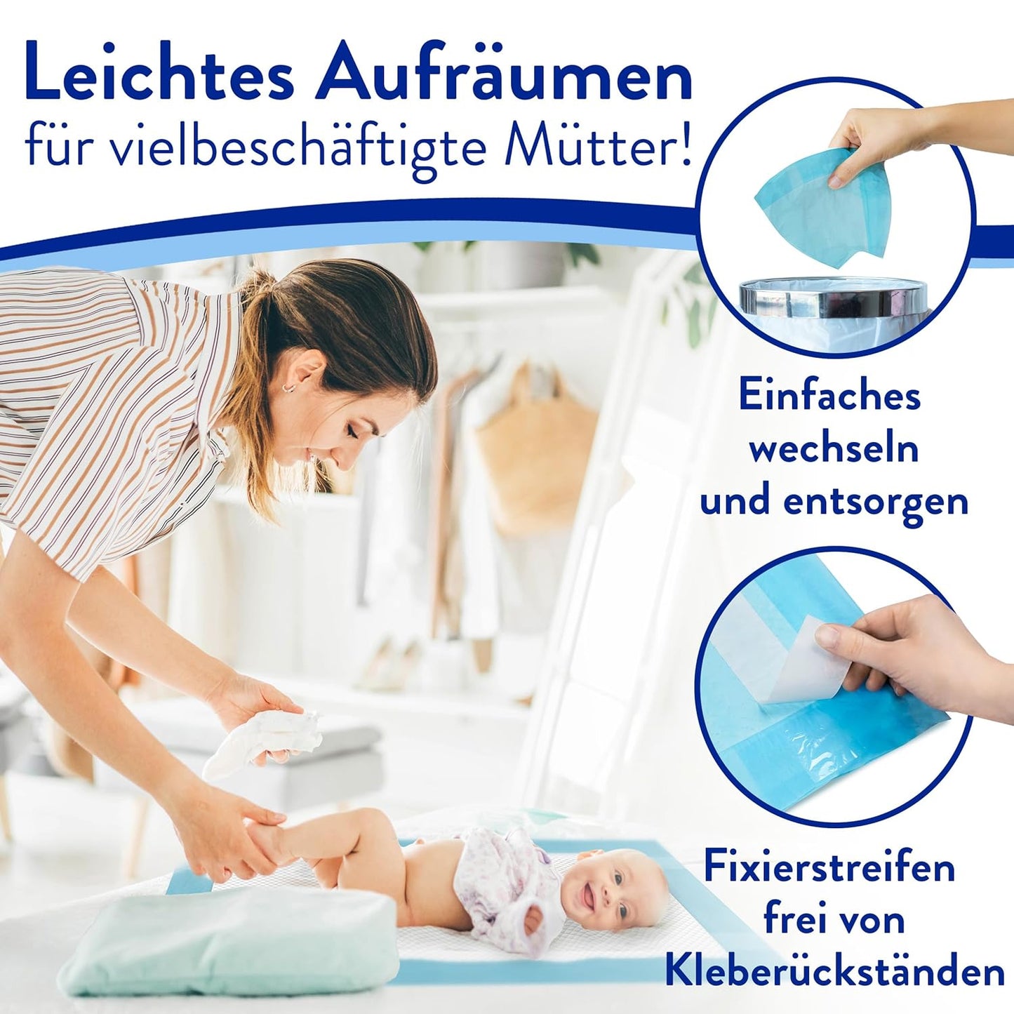 Hautfreundliche Einweg-Wickelunterlagen, 100 Stück, 100 Stück