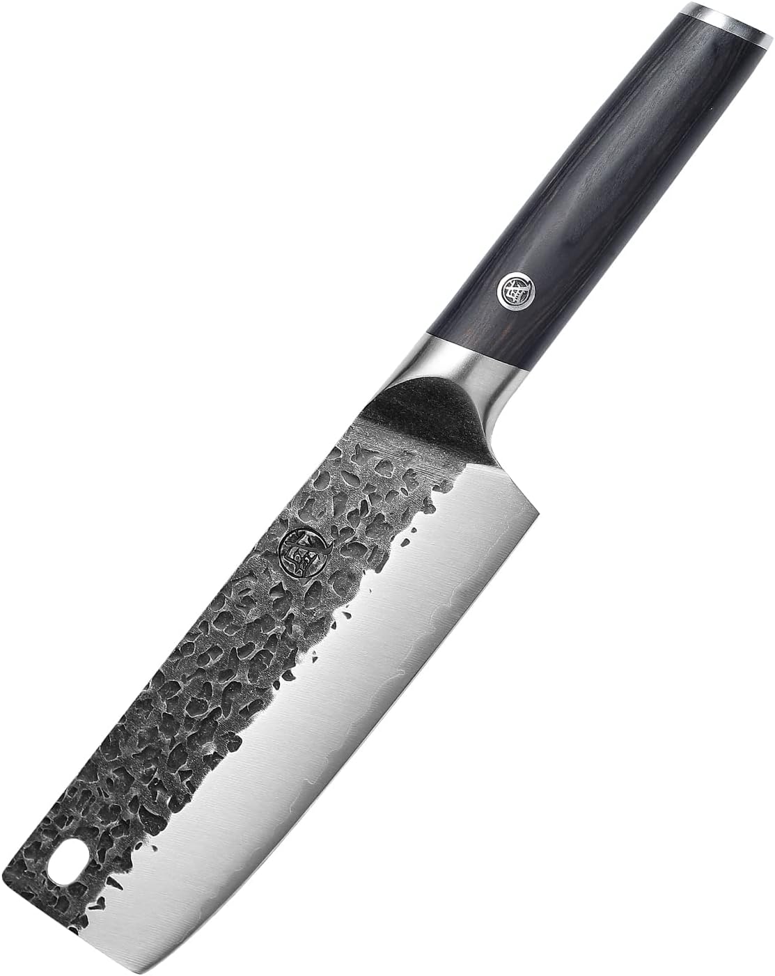 Japanisches Nakirimesser, 17 cm Nakiri Kochmesser|Schwarz