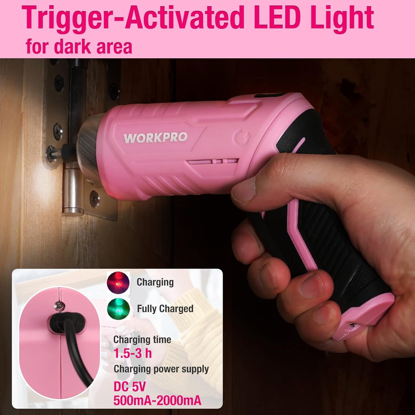 18-teiliges Werkzeugset, Rosa