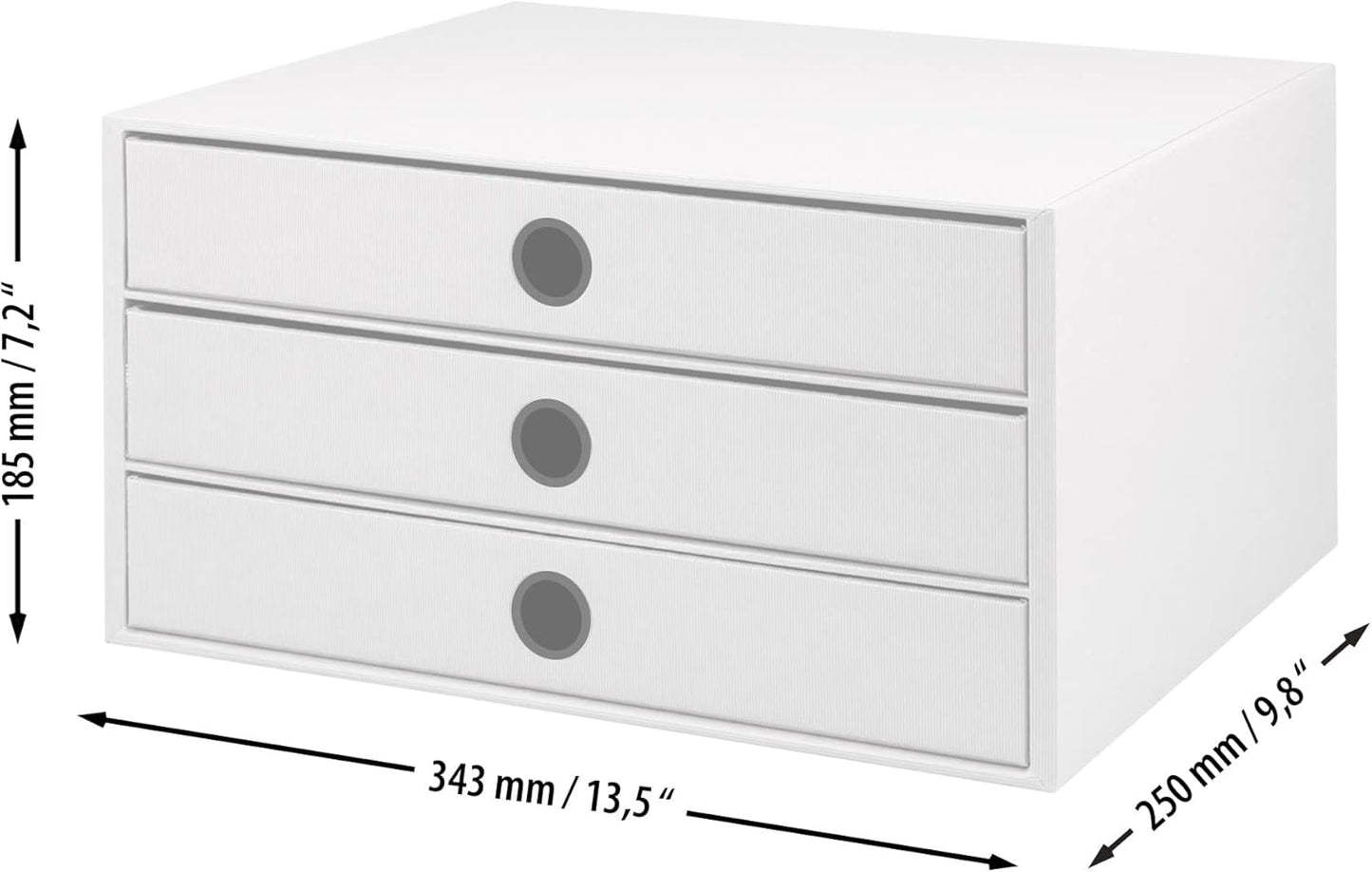 Soho Schubladenbox mit 3 Schubladen, Taupe