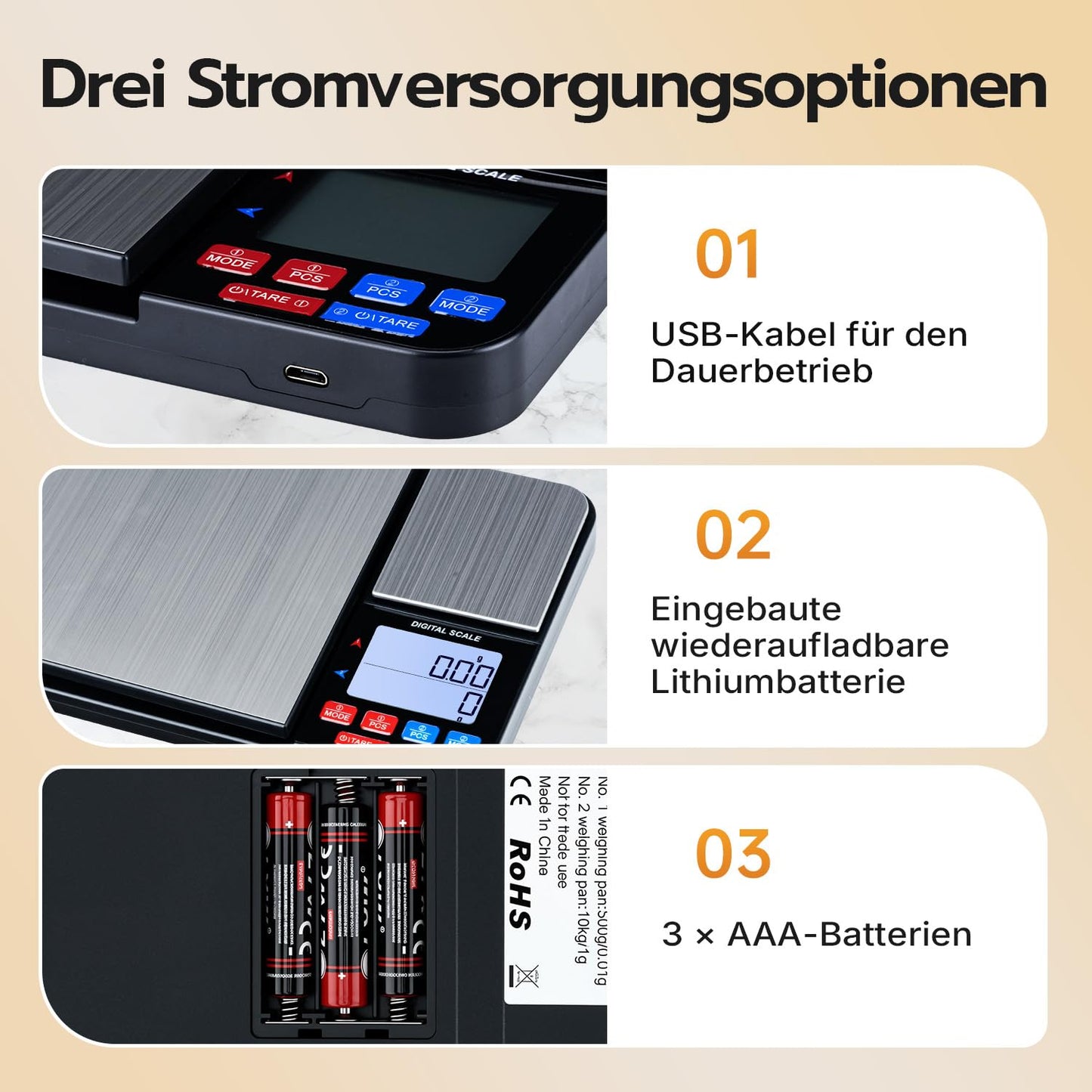 Digitale Küchenwaage mit Dual Plattformen