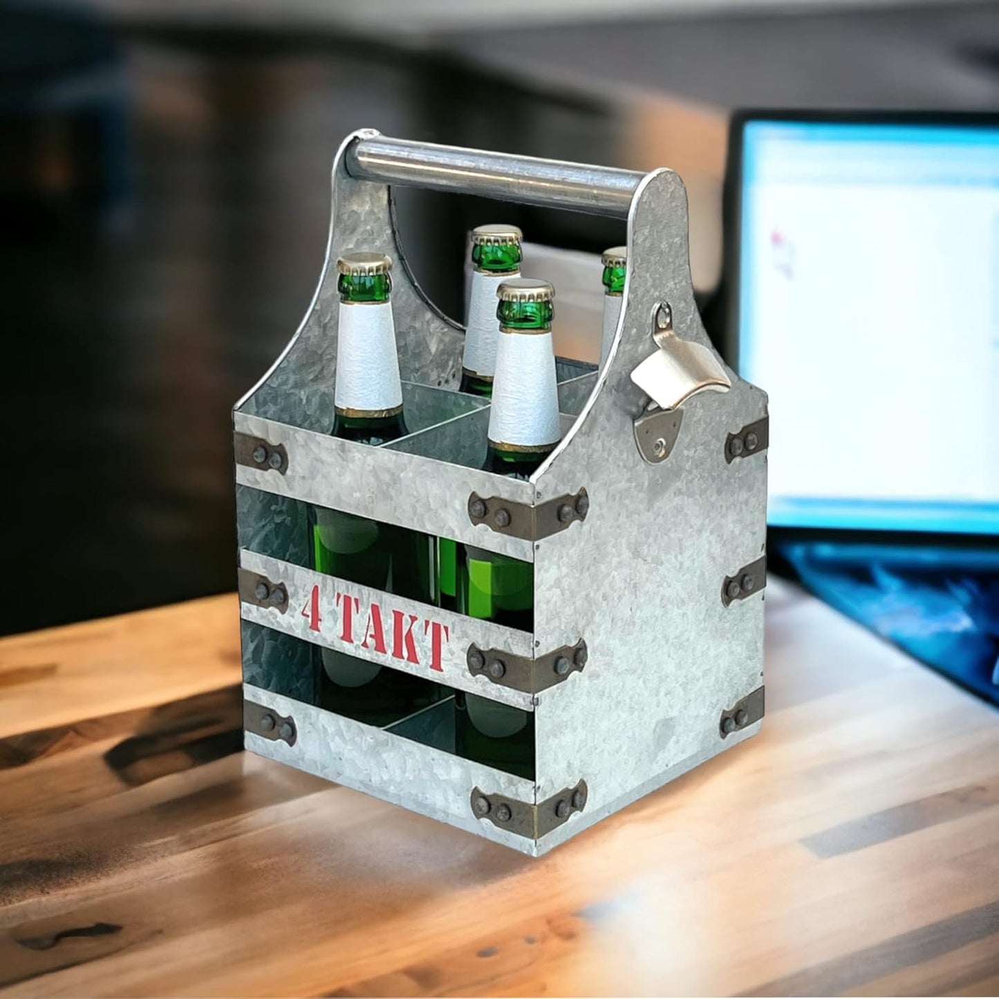 Bierträger mit Öffner für 4 Flaschen, 96405