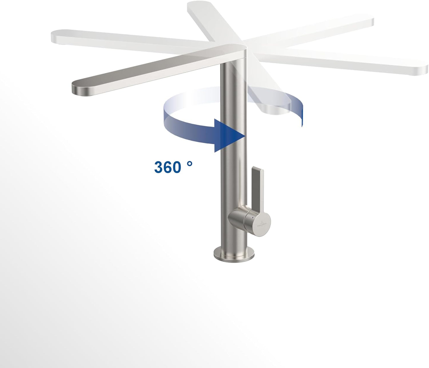 Finera Küchenarmatur mit 360° Schwenkbereich, Anthracite / Rund