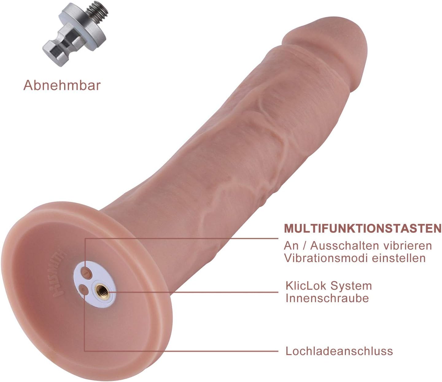 Vibrations-Dildo, 25.9 cm (1er Pack)