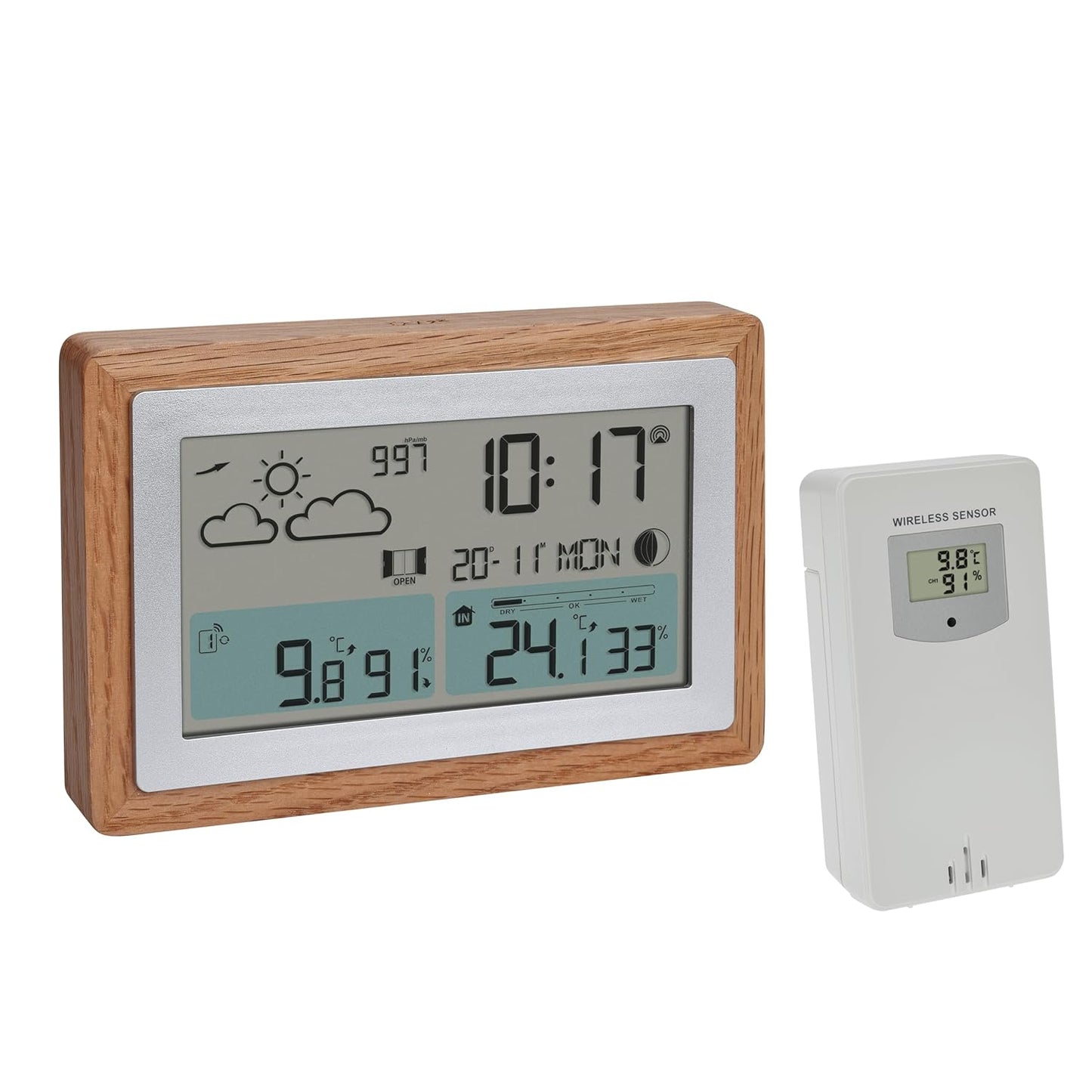 Funk-Wetterstation, ohne Batterien