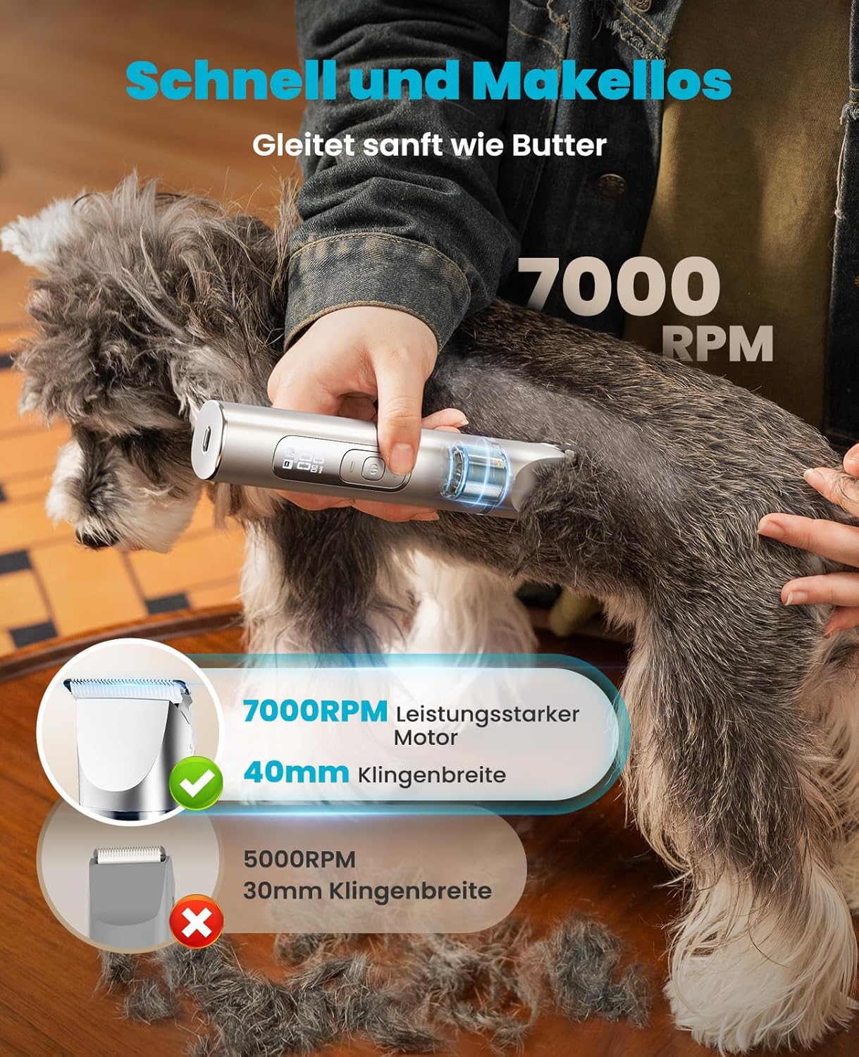 4-in-1 Hundeschermaschine mit Pfotentrimmer