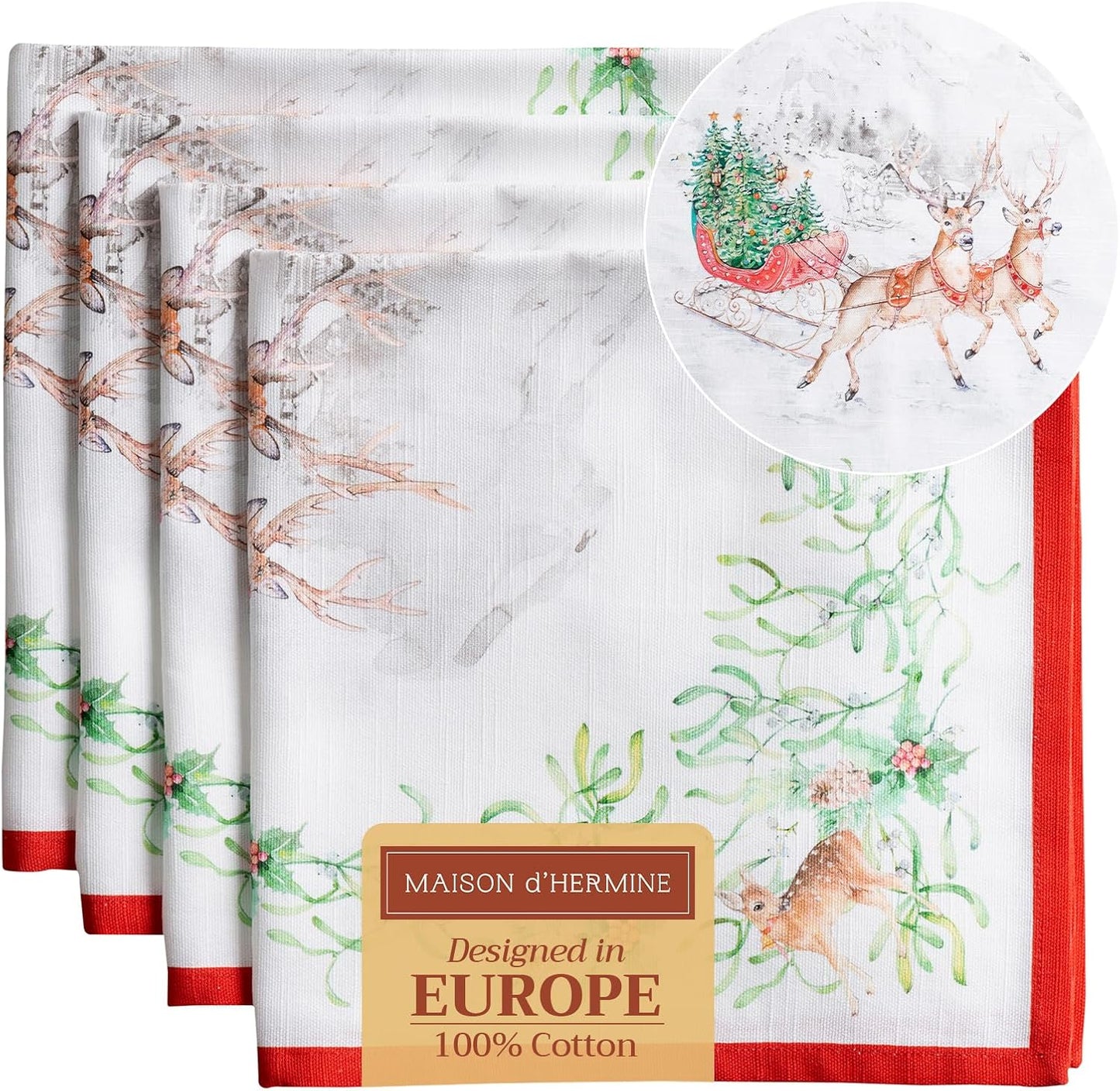 Stoffservietten-Set für Weihnachten, 24 - Christmas Tradition