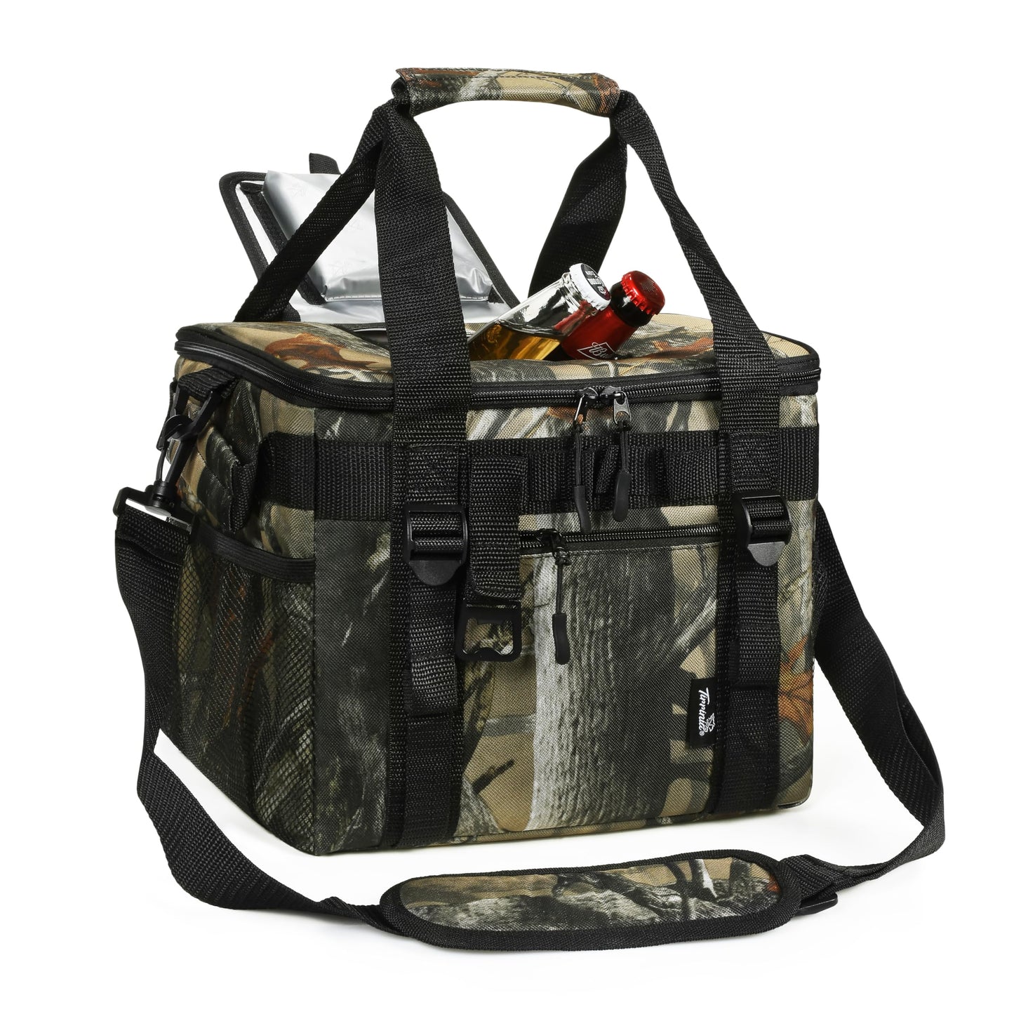 Faltbare Isoliertasche, Grün-Camouflage 24 Cans
