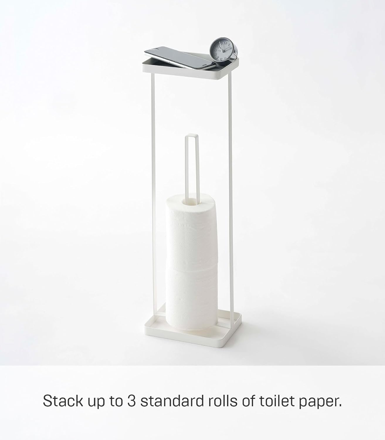 Toilettenpapierhalter mit Ablage Tower, Weiss