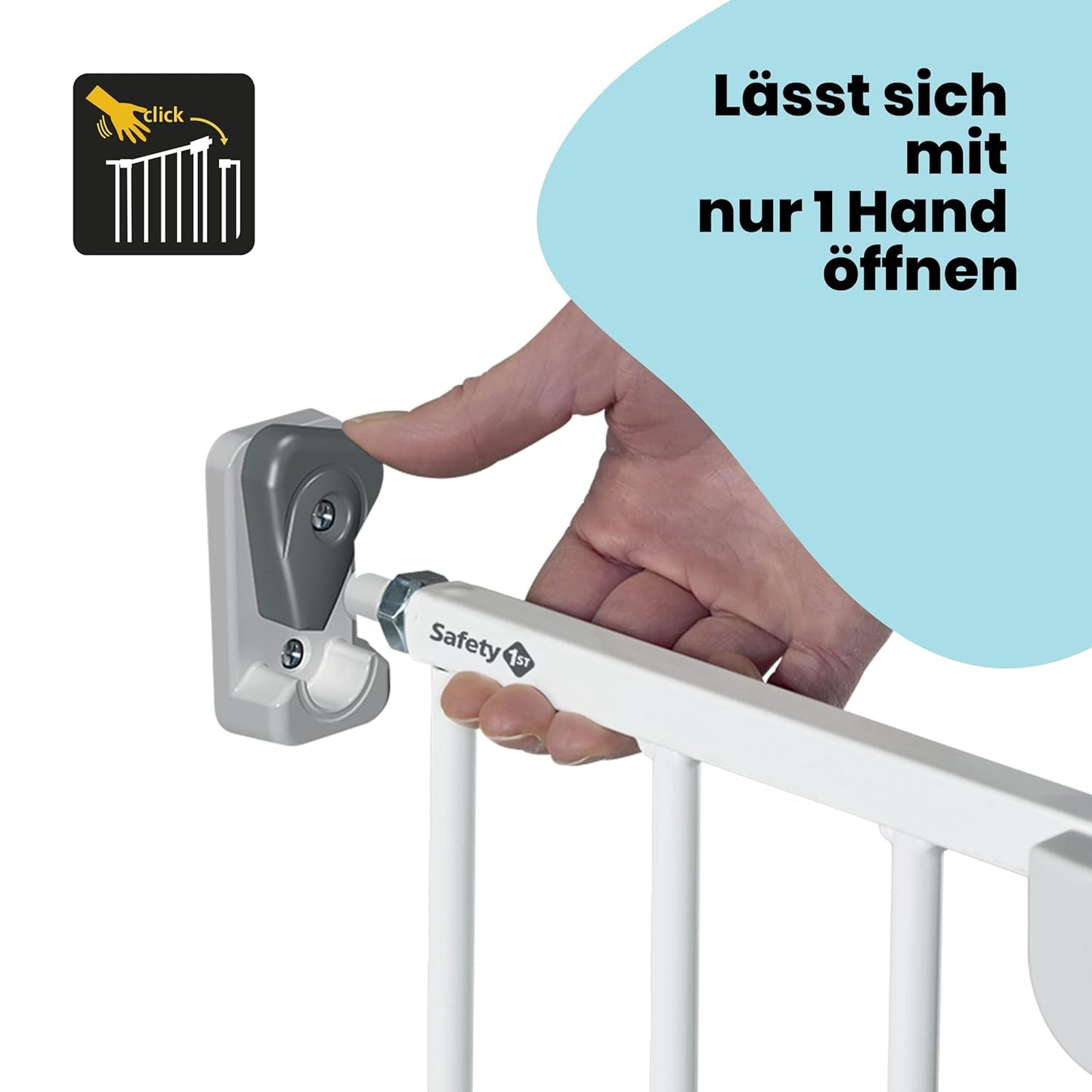 Wall Fix Treppenschutzgitter Metall Weiss, Wall Fix White
