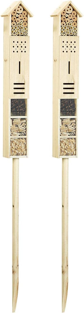2er-Insektenhotel-Set Flip mit Erdspiess, 160 cm