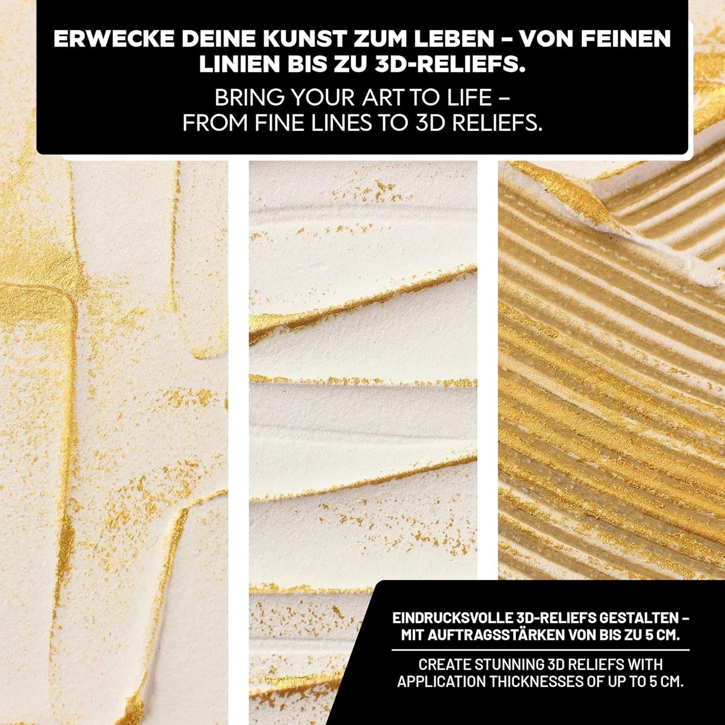 Feine Strukturpaste für Acrylmalerei, 2 x 1,7 kg, Weiß fein 2 x 1,7 kg Eimer