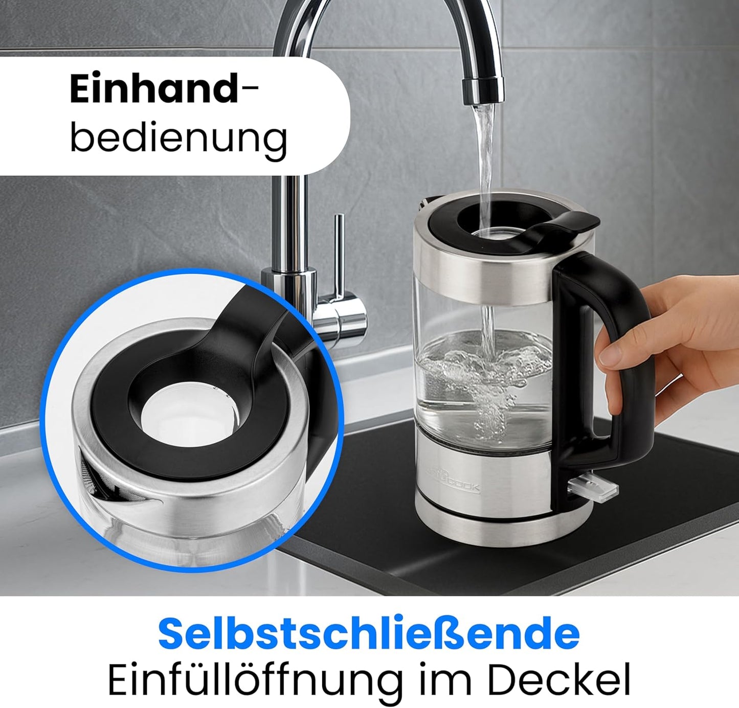 PC-WKS 1228 G - Mini Wasserkocher, 0.5 Liter