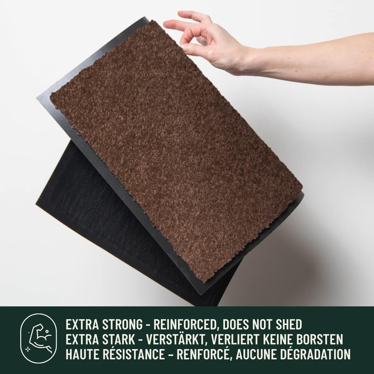 Rutschfeste Schmutzfangmatte (60x80 cm), 60 x 80 Cm Opticlean Braun