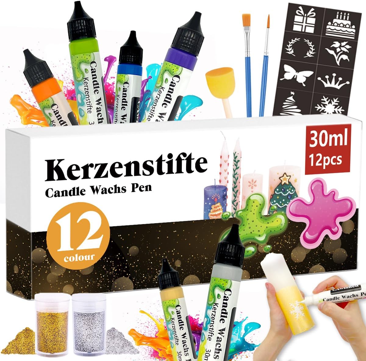 12er-Set Kerzenstifte