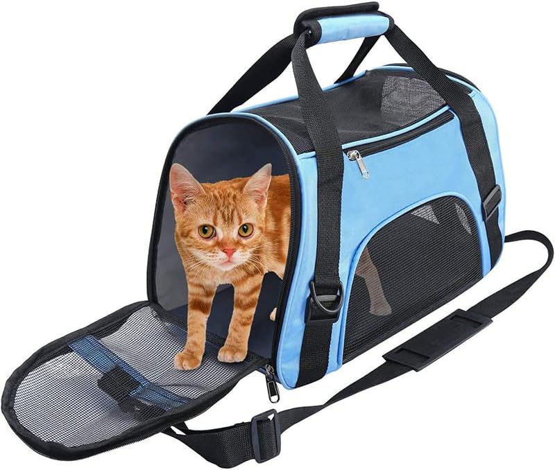 Atmungsaktive Haustiertasche, L, Blau