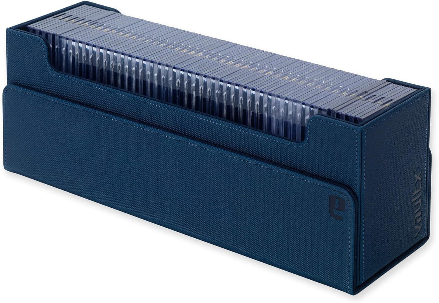 Aufbewahrungsbox für Trading Cards mit Magnetdeckel, Trennwände & Schaumstoffeinlagen, Blue