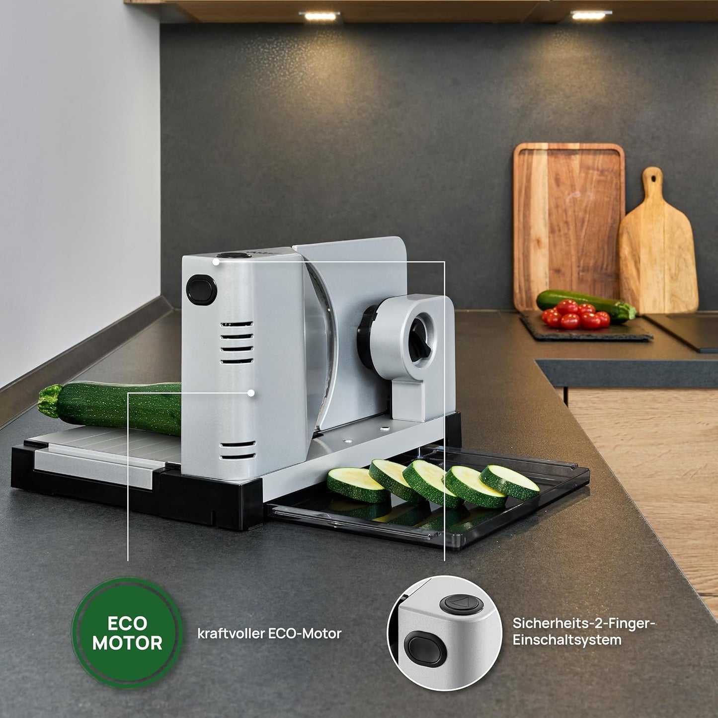 Icaro7 Elektrischer Allesschneider mit ECO-Motor