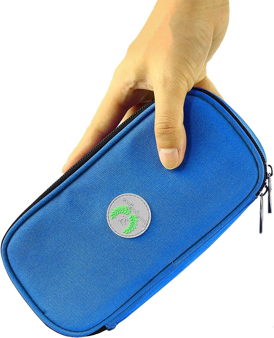 Insulin Kühltasche für Diabetiker mit Kühlakkus, 01 Y1-blau