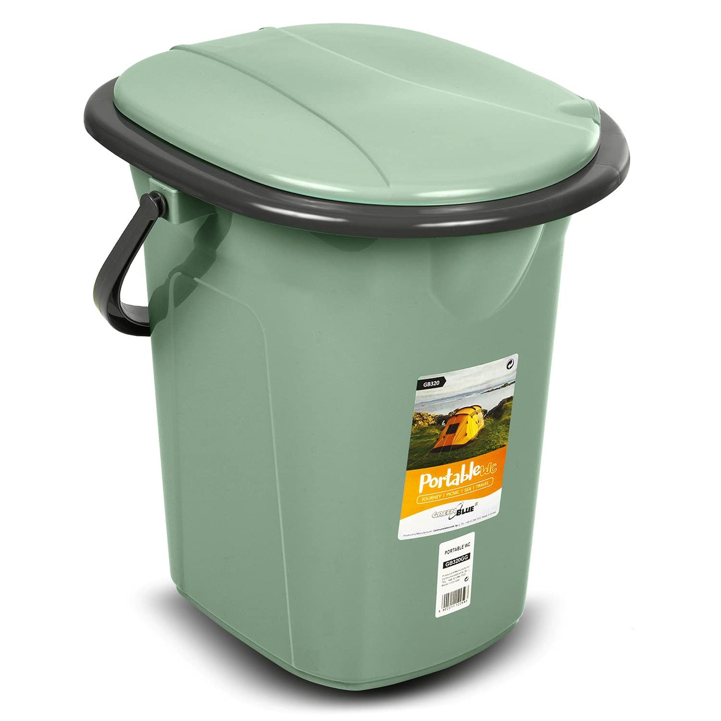 Mobile Campingtoilette GB320GG, Grün / Grau