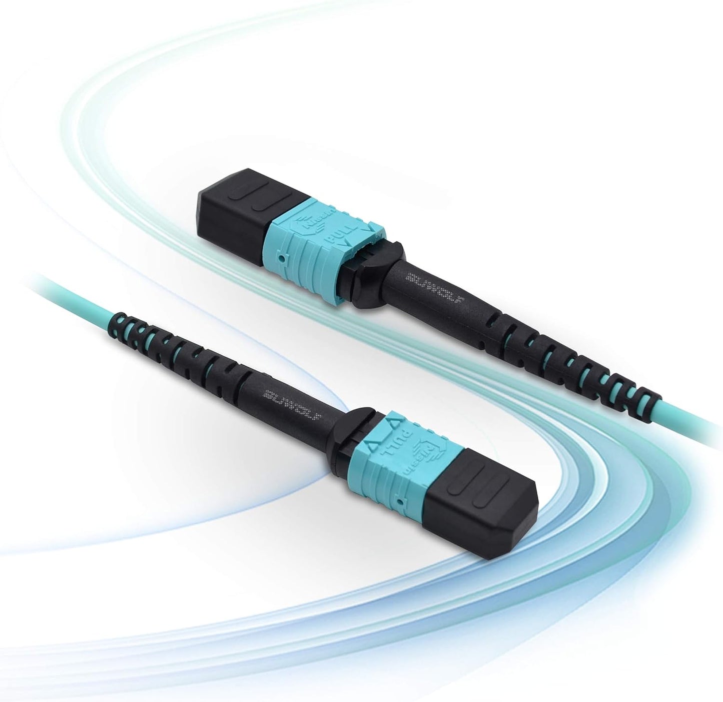 MPO zu MPO LWL Patchkabel (12 Fasern, Typ-B), 1M/3.3FT 12 Fasern/Typ-B/OM3/LSZH