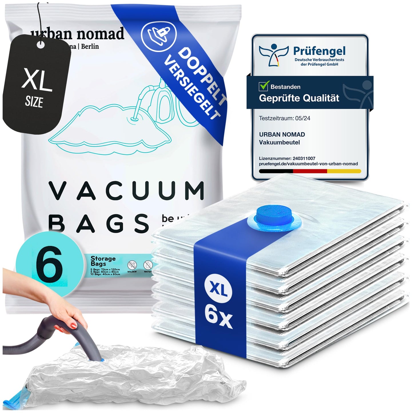 6er-Set Vakuumbeutel, 6er Set XL