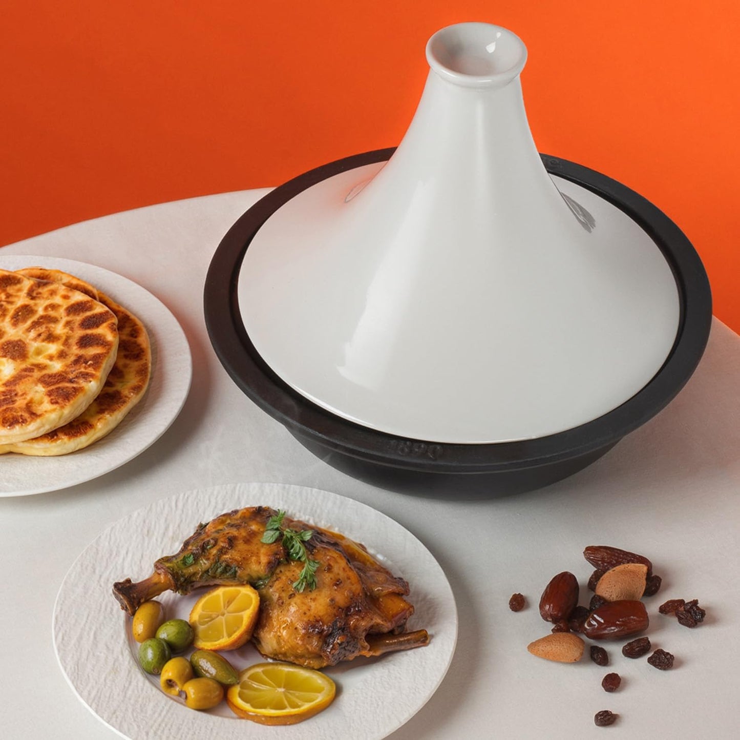 Tajine Asilah mit Deckel, Beige