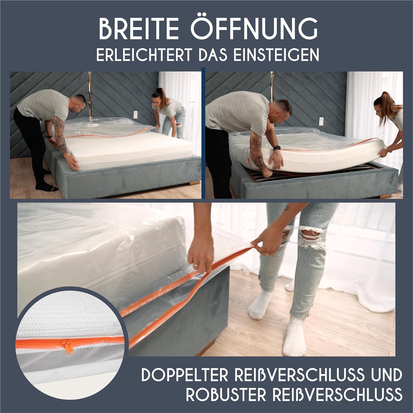 Matratzen-Schutzhülle 2er-Set, 140 x 200 cm - 2er-Set