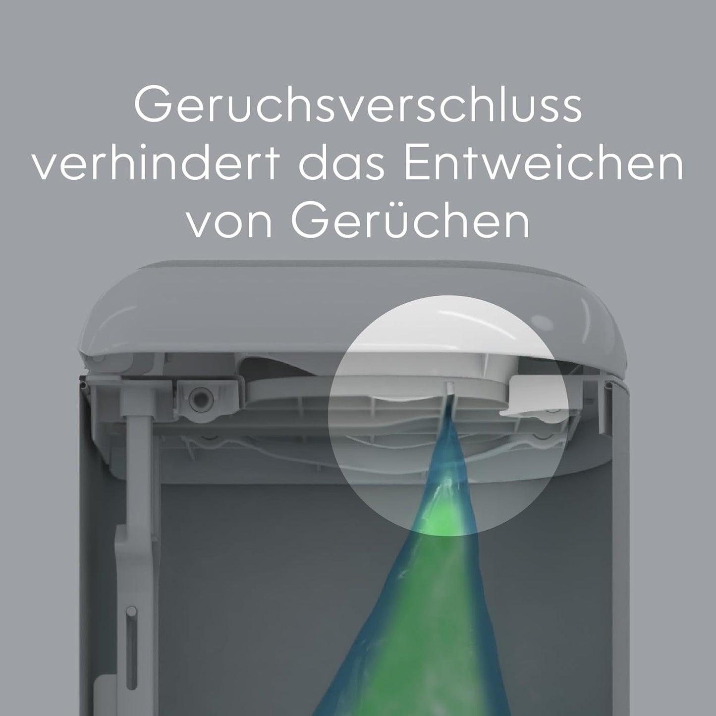 Windeleimer mit Fusspedal, Grau