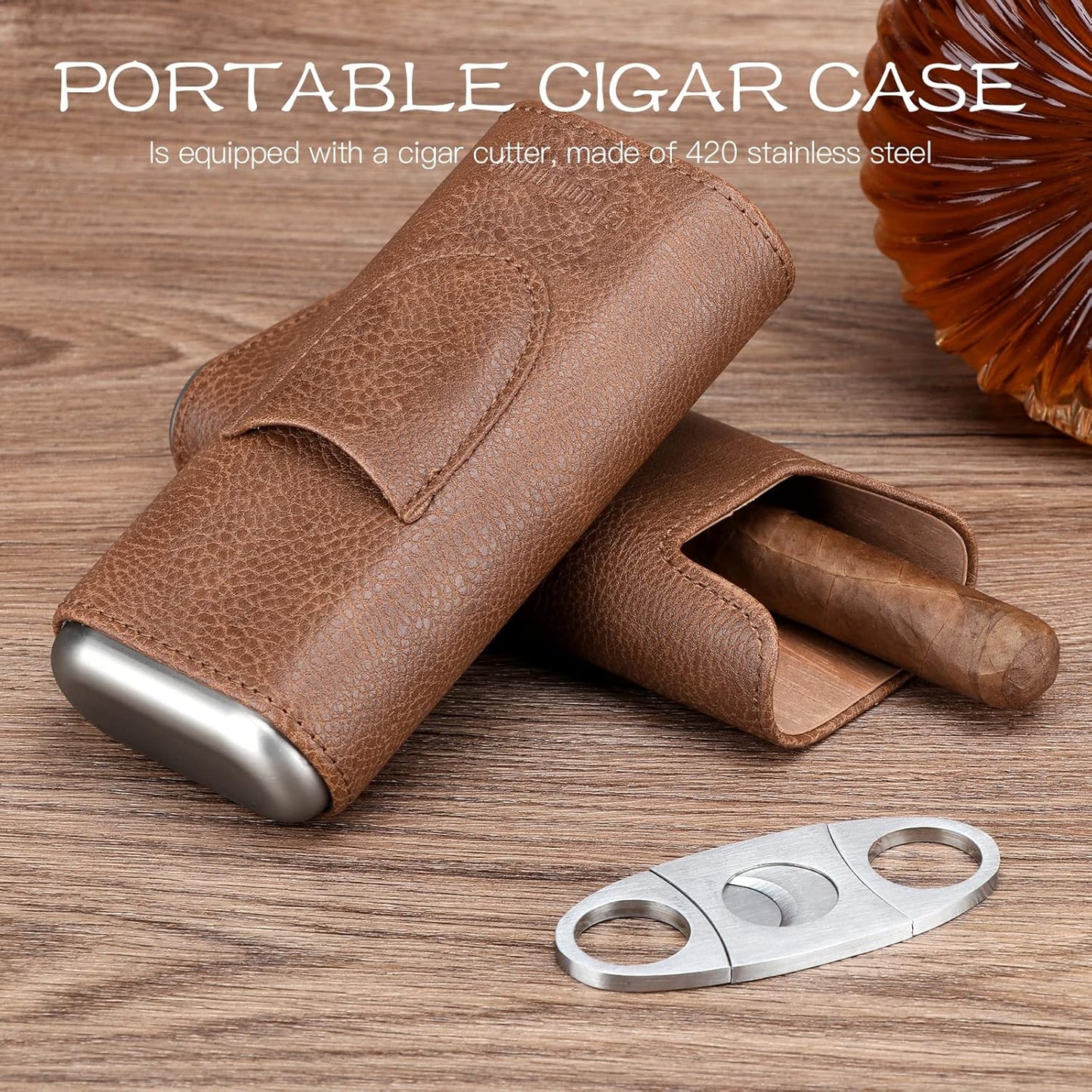 Reise-Humidor, Braun