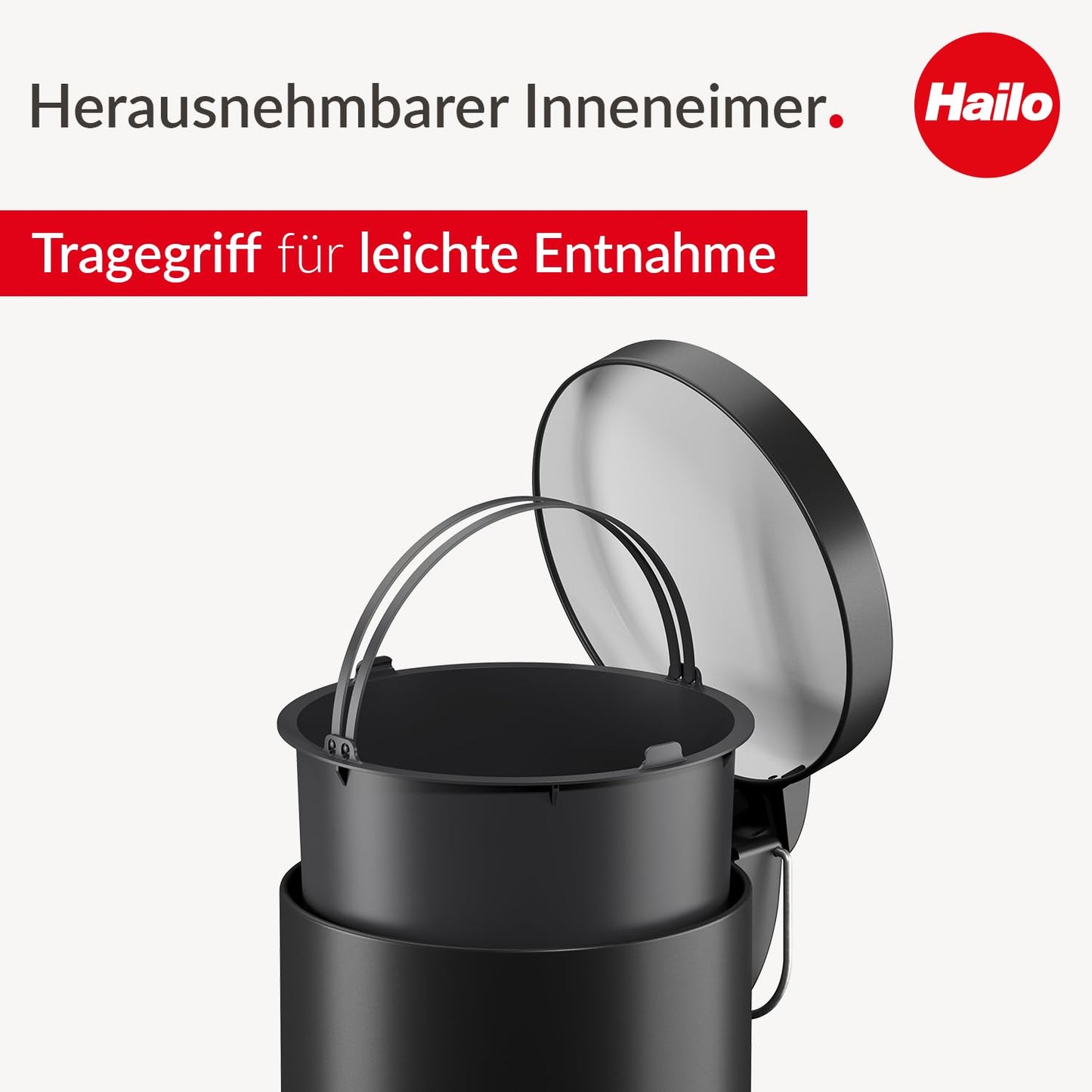 Tretmülleimer Selekta, Schwarz