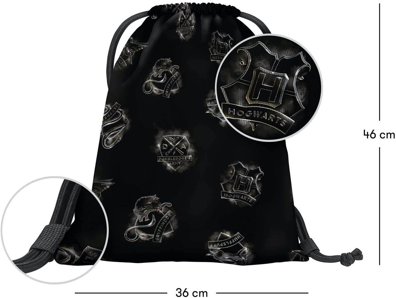 3-teiliges Schulrucksack-Set mit Brustgurt, Harry Potter Hogwarts, Harry Potter Hogwarts